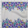 thumbnail image 1 of oneOone Georgette Viscose Fabric Leaves & Flower Panel Print Fabric BTY 42 Inch Wide, 1 of 3