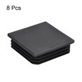 thumbnail image 3 of Unique Bargains 8Pack 70mmx70mm(2.76inch) Plastic Tubing Plug Square Post End Caps Black, 3 of 6