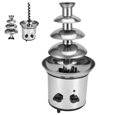 Electric Chocolate Fountain Decor Tower Fountain Ma Fountain Machine Stainless Steel with Abs 4 Layer Chocolate Fountain Machine Adornment Ornament for Decoration