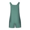 thumbnail image 4 of AherBiu Boho Jumpsuit for Women Short Beach Suspenders One-Piece Summer Outfits Solid Color Rompers with Pockets, 4 of 7