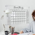 thumbnail image 1 of OfficeCraft Stationery Wall Acrylic Weekly Planner Board Clear Calendar for Reusable Daily To Do List and Schedule Management, 1 of 6