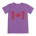 thumbnail image 2 of T-Shirts à Manches Courtes Garçon Enfants Garçons et Filles Été Fête du Canada Drapeau Feuille d'Érable Monogramme Imprimé Décontracté Col Rond Manches Courtes T-Shirt T-Shirt Enfant Violet 10 Ans-11 Ans, 2 of 3