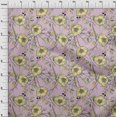 thumbnail image 4 of oneOone Rayon Purple Fabric Floral Craft Projects Decor Fabric Printed By The Yard 56 Inch Wide-J6, 4 of 4