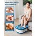 thumbnail image 3 of COMFIER Collapsible Foot Spa Bath Massager with Heat - Pedicure Spa with Bubbles, Shiatsu Rollers (Blue), 3 of 7