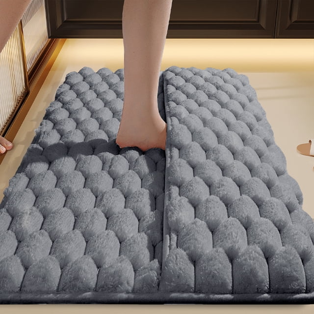 TopLLC Bathroom Rugs Bathroom Rugs Bath Mat For Back Of Foot Rubbing Thick Soft And Non-Slip Full Wrap Bath Mats Water Absorbent And Washable Bath Rug For Bathroom Shower bath cushion