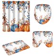 thumbnail image 3 of SIfdSeng Get it Fast Thanksgiving Pumpkin Shower Curtain Mat 4 Piece Set, 3 of 9