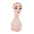 thumbnail image 2 of HILABEE Female Bald Mannequin Head 19inch Stable Base Manikin Display Model for Hats Orange no Shoulder, 2 of 8