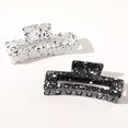thumbnail image 3 of 2 Pack Hair Claw Clips Tortoise Barrettes Rectangle Shape Clips Fashion Colorful Hair Clips 2.17 Inch Sequins Hair Jaw Clips Matte Rectangle Nonslip Clip, 3 of 4