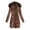 Brown, variant on Women Jacket Winter Women Outwear Quilted Winter Warm Coats Collar Hooded Jacket Tops