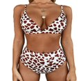 thumbnail image 1 of Women‘s Leopard Bikini Swimsuit Triangle Two Piece Bikini Set Swimwear, 1 of 7