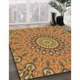 thumbnail image 3 of Ahgly Tapis d'Intérieur Lavable en Machine Carré Acajou Brun, 5 Pieds Carré, 3 of 7
