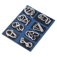 thumbnail image 1 of Metal Wire Puzzle Brain Teaser IQ Test Disentanglement Link Interlock Game Chinese Ring Trick For Kids Adults Party, 1 of 6