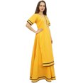 thumbnail image 2 of Bimba Robe Kurta Longue Jupe en Coton Chic Moutarde pour Femme Vêtements Indiens - 10, 2 of 7