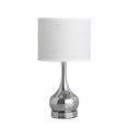 thumbnail image 1 of Lampe de Table Corrine Argent Poli Mi-Siècle de 18,75 Po, 1 of 2