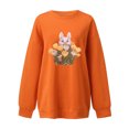 thumbnail image 3 of 2023 Chandail en Molleton de Mode pour Femmes 50 % de Rabais Liquidation Classique Décontracté Nouvel An Chandail de Mode Lapin Col Rond Manches Longues Sans Capuche Chandail Ample, 3 of 3