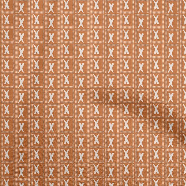oneOone Viscose Jersey Rust Brown Fabric Abstract Texture Fabric For Sewing Printed Craft Fabric By The Yard 60 Inch Wide