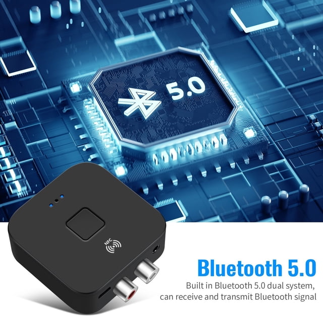 TIMIFIS Bluetooth Speakers Bluetooth 5.0 Transmitter Receiver Wireless 3.5mm AUX NFC To 2 RCA Audio Adapter Gift