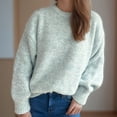 thumbnail image 2 of Besolor Sweaters for Women Fall Long Sleeve Casual Loose Knitted Solid Color Basic Pullover Sweater Tops, 2 of 5