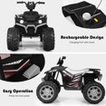 thumbnail image 5 of Patiojoy 12V Electric Kids Quad ATV Ride on Car with LED Lights& Bluetooth Black, 5 of 5