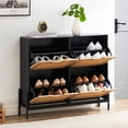 thumbnail image 1 of QinaQin Shoe Rack Cabinet with 4 Flip Drawers and 3-Tier Adjustable Shelves for Entryway, 1 of 7