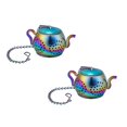 thumbnail image 1 of Oleegame 2PC Produce Storage Stainless Steel Creative Tea Leak Tea Maker Teapot-shaped Tea Compartment, 1 of 2