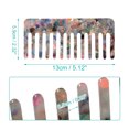 thumbnail image 2 of Unique Bargains 2 Pcs Anti-Static Hair Comb Wide Tooth for Curly Hair Hair Care Detangling Comb 2.5mm Thick Multicolor, 2 of 7