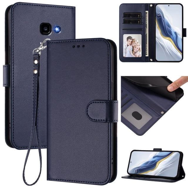 GANGXUN Wallet Case for Samsung Galaxy A5 2017 – Magnetic Closure, RFID Blocking, Wrist Strap, Wireless Charging Compatible