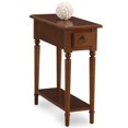 thumbnail image 1 of Bowery Hill Coastal Solid Wood End Table with Shelf in Pecan, 1 of 1