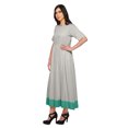 thumbnail image 2 of Moomaya A Line Cotton kurti For Women Pleated Long Designer Solid Anarkali Dress, 2 of 5
