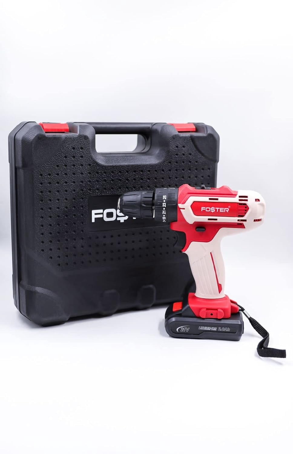 Fk 44-21 Brushless Impact Cordless Drill Machine | Screwdriver 2000mah, Chuck 10mm, 25-Level Torque With Lithium Ion Battery & Charger Drilling, Screwdriver Machine Tool Kit, Adjustable