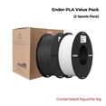 thumbnail image 5 of PLA Filament 1.75mm PLA 3D Printer Filament, 2kg Fit Most FDM Printer White And Black Value Pack 2 Spools Pack ,Smoother Printing Experience, 5 of 5