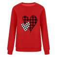 thumbnail image 4 of TIMIFIS Chandails en Molleton de la Saint-Valentin pour Femmes Chandail Cœur Mode Manches Longues Col Rond - Printemps/été, 4 of 4