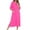 Pink, variant on Sakmal Green Moo Moo Nightgown for Women Long Comfy Full Zip Mumu Dress Solid Long Sleeve Nightgowns with Pockets