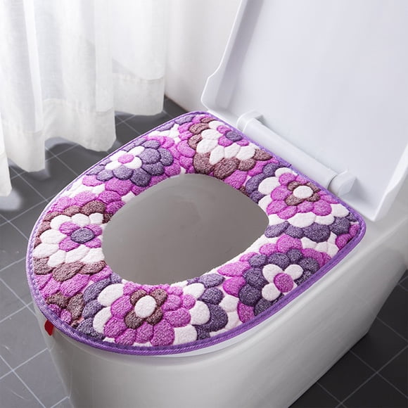 Modèle de Fermeture Éclair Siège de Toilette Ménage Broderie Assise Laveuse Housse de Siège de Toilette Mignonne Laveuse Siège de Toilette