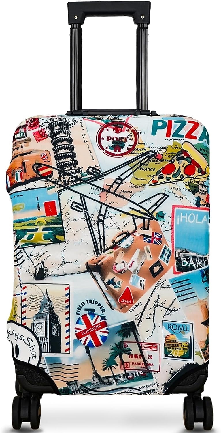 Luggage Cover Protector Travel Suitcase Covers Protective Skin for Carry On Baggage Fit 18-20 Inch Luggage
