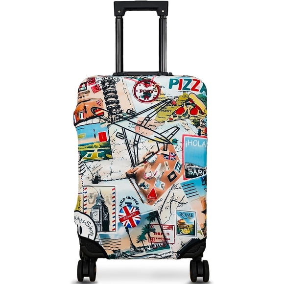 Luggage Cover Protector Travel Suitcase Covers Protective Skin for Carry On Baggage Fit 22-24 Inch Luggage