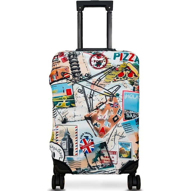 Luggage Cover Protector Travel Suitcase Covers Protective Skin for Carry On Baggage Fit 18-20 Inch Luggage