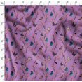 thumbnail image 4 of Soimoi Purple Moss Georgette Fabric Flower & Butterfly Print Sewing Fabric BTY 42 Inch Wide, 4 of 5