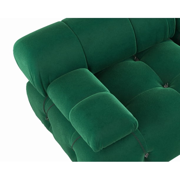Sodrens Modular Sectional Sofa,L-Shaped Sofa Velvet Couch Free
