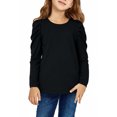thumbnail image 1 of Posijego 3-14 Ans Filles Manches Longues Bouffantes T-Shirts Col Rond Doux Tunique Ample Décontracté Printemps, 1 of 6