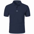 thumbnail image 4 of YDLCAFD European Pure Color and Versatile Men Casual Loose Collar Button Open Collar Ribbed Sports Short Sleeved Shirt, 4 of 6