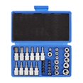 thumbnail image 1 of 34Pcs Torx Socket Set Triple Square Socket Set Torx Bit Socket Set Star Bit Set Male Female Set, 1 of 5