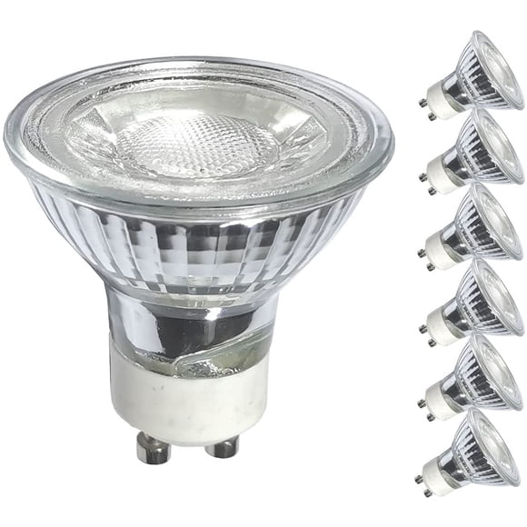 GU10 LED Light COB Spotlight 35w 50W Halogen Bulb Equivalent 3000K Soft Warm White 3 Watt 250lm 38 Degree Beam Angle LED Flood Bulbs Replacement Recessed Light,Non Dimmable (3000k,GU10,Pack Of 6)