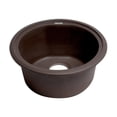 thumbnail image 2 of Pemberly Row Chocolate 17" Drop-In Round Granite Composite Kitchen Prep Sink, 2 of 9