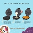 thumbnail image 4 of Maker 1000W Waffle Maker 5 Heart-Shaped Waffles Electric Waffler Griddle Iron, 4 of 7