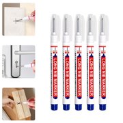 Ynlkorvg 20mm Long Head Deep Hole Marker Pen Building Marker Pen Marking Tool Metal Marker Pen Marker Pen Woodworking Ink Marker Pen 5pc 10ml