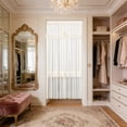 thumbnail image 4 of Vacemry Rideau de Porte en Dentelle Séparateur de Pièce, Installation Sans Perçage Panneau en Polyester Transparent à Double Couche, Écran d'Intimité pour Chambre Cuisine Salon Fenêtre Entrée, Cloison de Déco Maison, 4 of 6