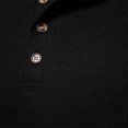 thumbnail image 4 of Yuyuzo Men Basic Tops Long Sleeve 1/4 Button Notch V Neck Cozy Fall Casual Shirts Blouse Solid Color, 4 of 5
