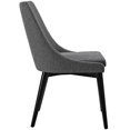 thumbnail image 3 of Modway Viscount 19" Solid Rubberwood and Fabric Dining Chair, Gray, 3 of 5