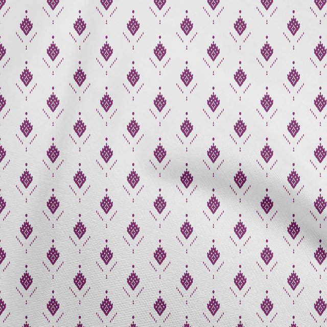 oneOone Georgette Viscose Purple Fabric Asian Ikat Craft Projects Decor Fabric Printed by The Yard 42 Inch Wide